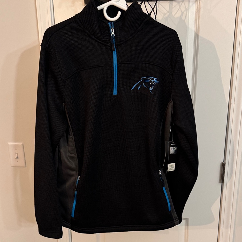 Black Carolina Panthers Quarter-Zip Pullover
